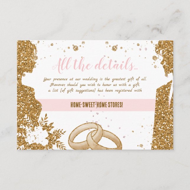 Herrlich - Gold Pink A Alle Details 2 Begleitkarte (Vorderseite)