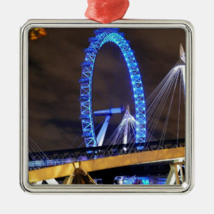 Herrlich! Millennium Wheel London Silbernes Ornament