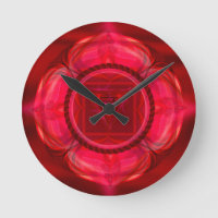 Herrlich Ruby Red Mandala Clock!