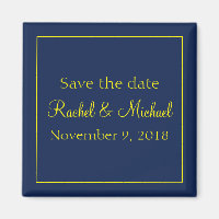 Herrlich Save the Date blau und gelb