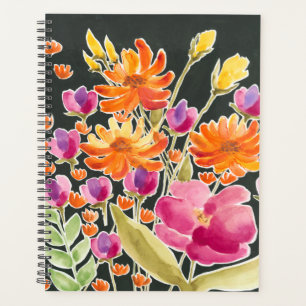 Herrliche Ansammlung - Rosa und orange Blume Planer