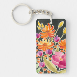 Herrliche Ansammlungs-- rosa und orange Blumen Schlüsselanhänger