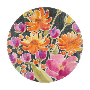 Herrliche Ansammlungs-- rosa und orange Blumen Schneidebrett