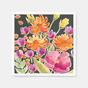 Herrliche Ansammlungs-- rosa und orange Blumen Serviette