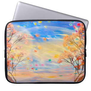 Herrliche Aussicht auf Sonnenuntergang, abstrakter Laptopschutzhülle