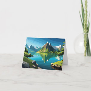 Herrliche Bergkulisse Dankeskarte