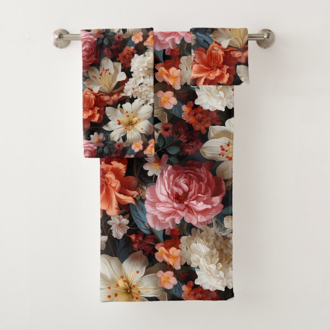 Herrliche Blumenfantasie Badhandtuch Set (Insitu)