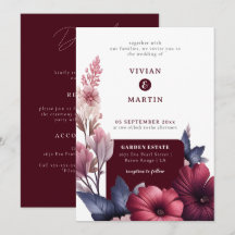 Herrliche Burgunder-Blüte auf einer Hochzeit