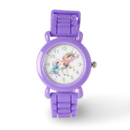 Herrliche Einhorn & Blume Armbanduhr