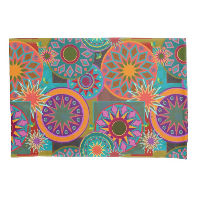 Herrliche farbenfrohe Exotic Pillowcase Kissenbezug (Vorderseite)