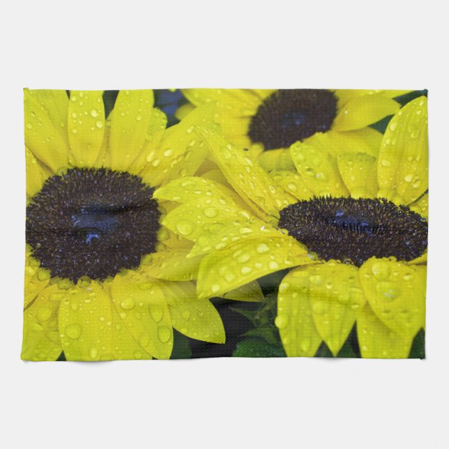 HERRLICHE GARTEN-SONNENBLUMEN HANDTUCH (Horizontal)