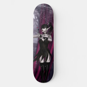 Herrliche Goth Mädchenspinnennetze u. -vorhänge Skateboard