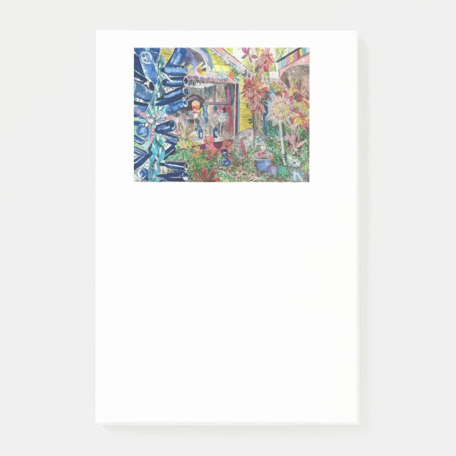 Herrliche große Bowlings-Haus-Malerei-Post-It Post-it Klebezettel (Vorderseite)