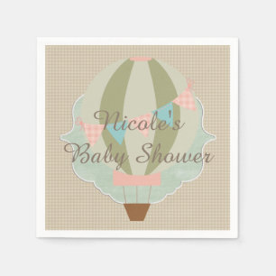 Herrliche Heißluft-Ballon-Person-Babyparty Serviette