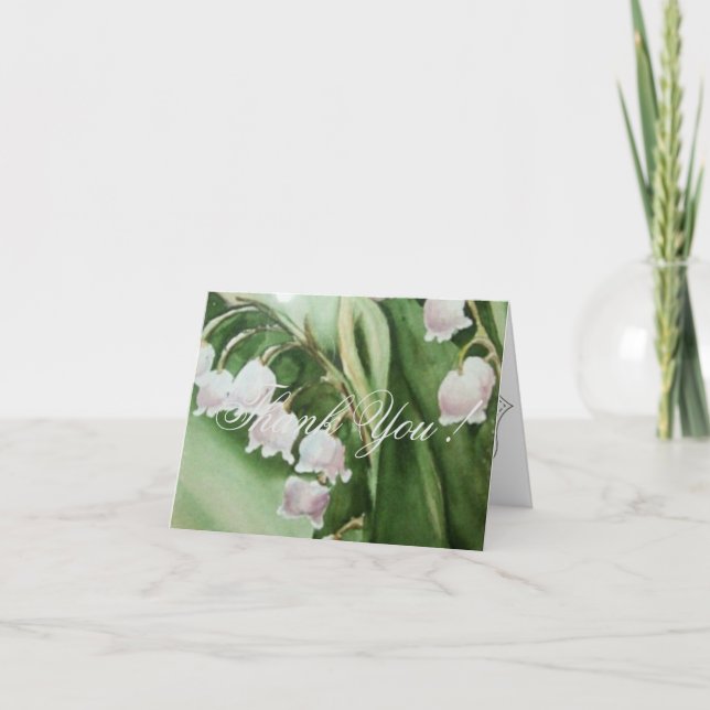 HERRLICHE LILIE DER TAL-BLUME DANKEN IHNEN DANKESKARTE (Vorderseite)