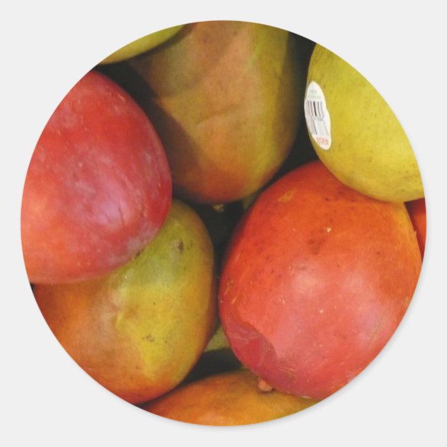 Herrliche Mangos Runder Aufkleber (Vorderseite)