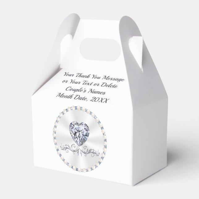 Herrliche Personalisierte, elegante Hochzeitstiefe Geschenkschachtel (Vorderseite)