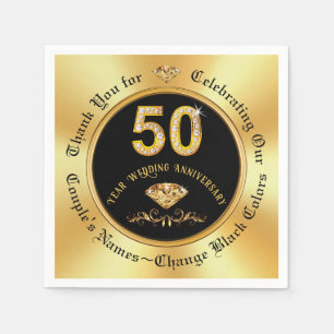 Herrliche, Personalisierte Neapel zum 50. Jahresta Serviette