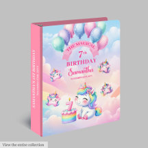 Herrliche Regenbogenwolken Unicorn 7. Geburtstagsa