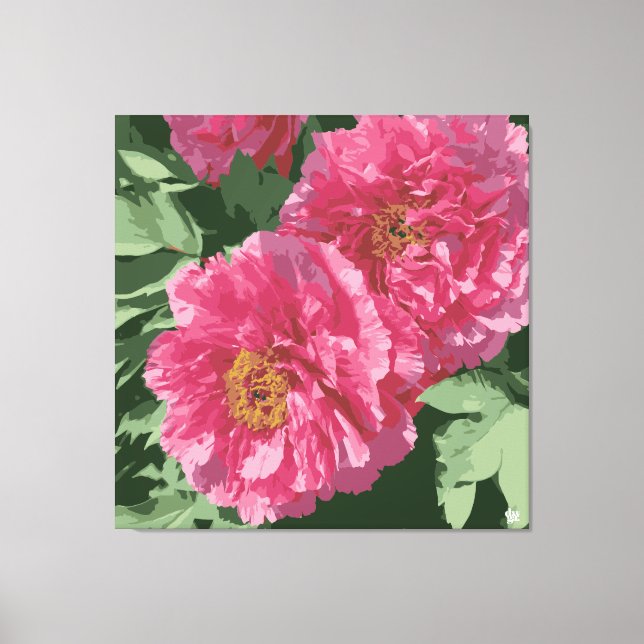 Herrliche Rosa-Pony auf der Leinwand. Leinwanddruck (Vorderseite)