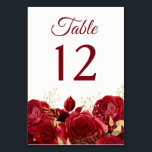 Herrliche Rote Rosen & Hochzeiten oder Quinceanera Tischnummer<br><div class="desc">Herrliche Rote Rosen & Gold Wedding oder Quinceanera Tischnummer Siehe Niche und Nest Laden für Set.</div>