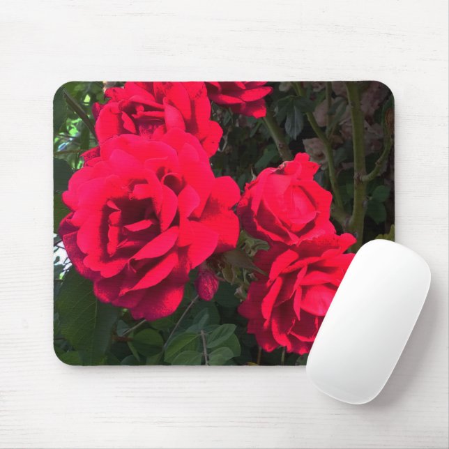 Herrliche Rote Rosen Mousepad (Mit Mouse)