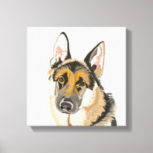 Herrliche Schäferhund-Leinwand Leinwanddruck