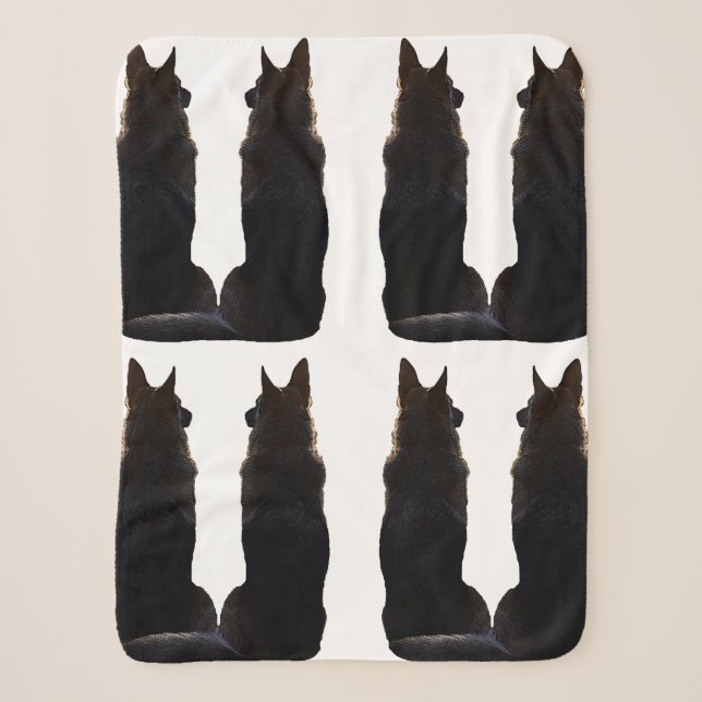 Herrliche Schäferhund-Silhouette Sherpadecke (Vorderseite)
