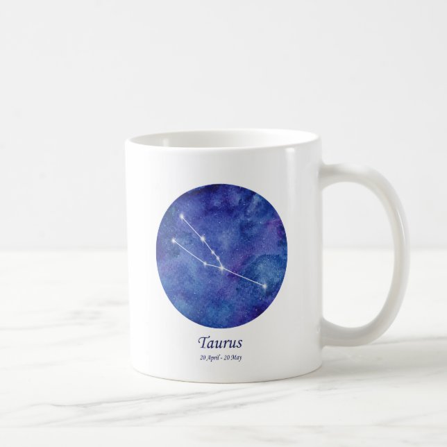 Herrliche Stier-Tierkreis-Konstellations-Tasse Kaffeetasse (Rechts)