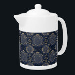 Herrliche Vintage Blütenblüte<br><div class="desc">Genießen Sie Ihren Lieblings-Tee in stilvollem Ambiente mit dieser prächtigen Vintagen und goldblauen Teekanne. Um der Ästhetik zu entsprechen, finden Sie in meinen Sammlungen auch andere Zuhause-Dekorprodukte mit diesem gleichen Design. Gute Einkäufe!</div>