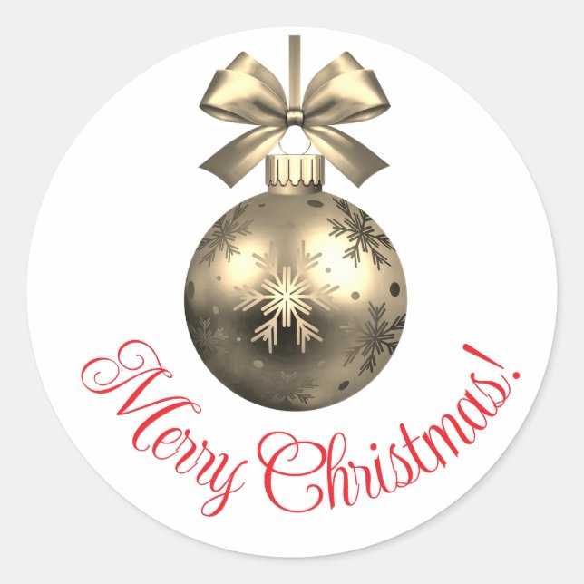 Herrliche Weihnachtsaufkleber Runder Aufkleber (Vorderseite)