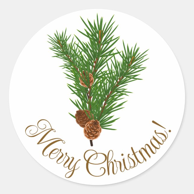 Herrliche Weihnachtsaufkleber Runder Aufkleber (Vorderseite)