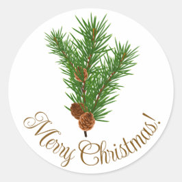 Herrliche Weihnachtsaufkleber Runder Aufkleber