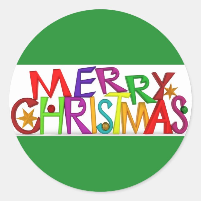Herrliche Weihnachtsaufkleber Runder Aufkleber (Vorderseite)