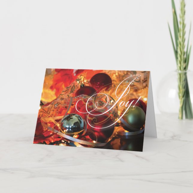 Herrliche Weihnachtskarte FREUDE! Feiertagskarte (Vorderseite)