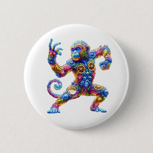 Herrlicher Affenstil Button