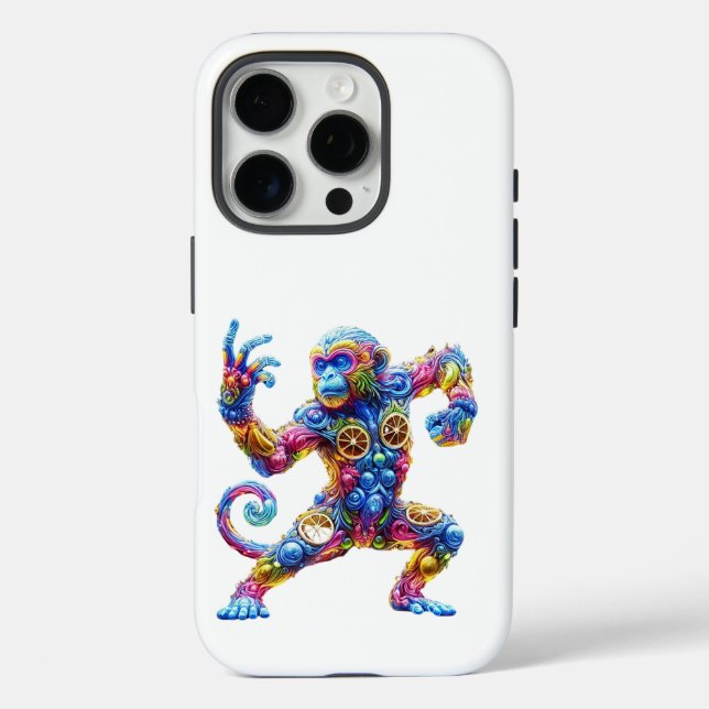 Herrlicher Affenstil iPhone 16 Pro Hülle (Rückseite)