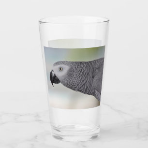 Herrlicher afrikanisches Grau-Papagei Glas