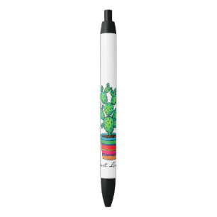 Herrlicher Aquarell-Kaktus im schönen Topf Kugelschreiber