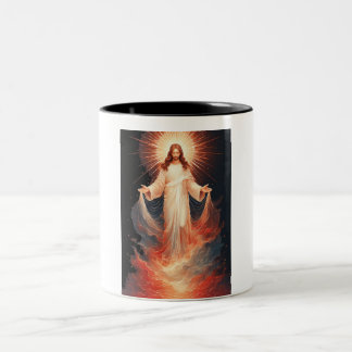 Herrlicher auferstandener Christus Christlicher Ka Zweifarbige Tasse