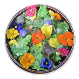 Herrlicher Blumen-Salat-Keramik-Griff Keramikknauf