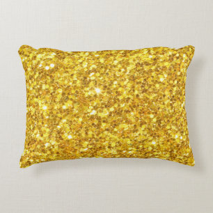 Herrlicher Gold-Glitzer Zierkissen