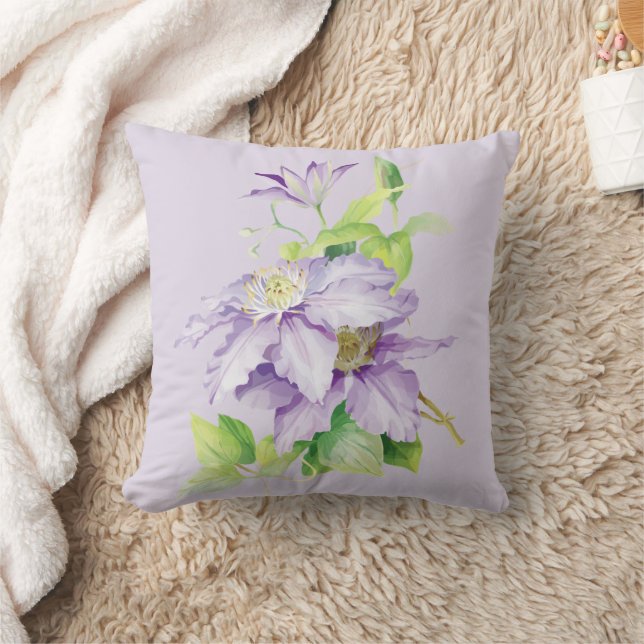 Herrlicher Haufen von Lilac-Blume werfen Kissen (Decke)