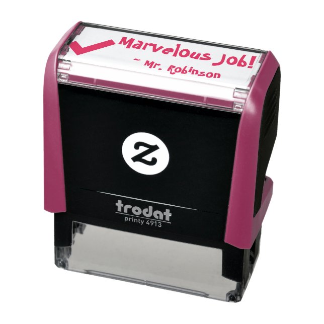 "Herrlicher Job!" + Name des Instrukteurs Rubber B Permastempel (Produkt)