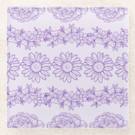 Herrlicher Lila botanischer Untersetzer