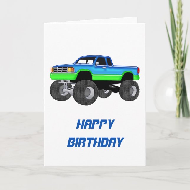 Herrlicher Monster Truck Karte (Vorderseite)