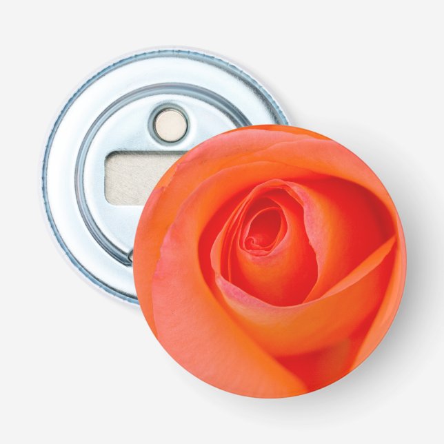 Herrlicher Orange Rose Bud Flaschenöffner (Vorderseite)