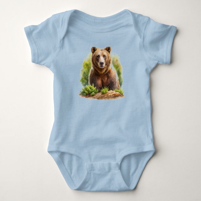Herrlicher Riese des Waldes. Baby Strampler (Vorderseite)