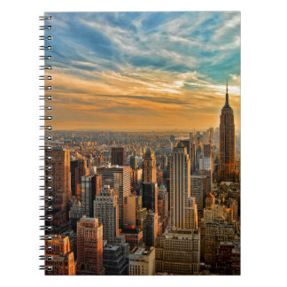 Herrlicher Sonnenuntergang in Manhattan, New York Notizblock