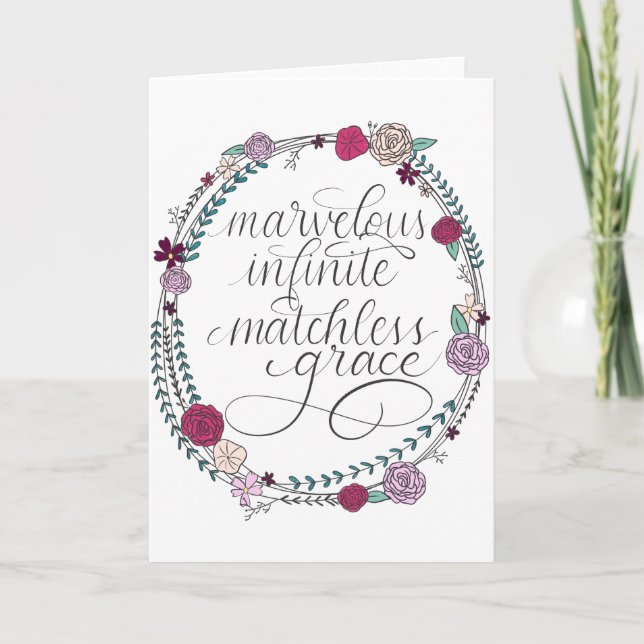 Herrlicher, unendlicher, gleichloser Grace| | Hymn Karte (Vorderseite)